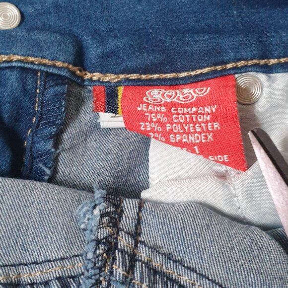 Gogo Star Bermuda Jeans Size 1 Dark Denim Casual 28" Waist - Picture 6 of 7